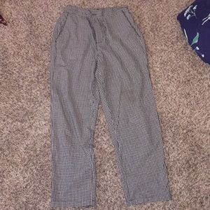 Gingham print pants